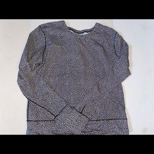 Lululemon Black white polka dot patterned crew neck